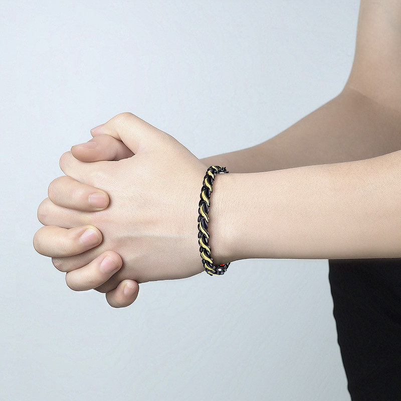 钛钢银鱼男士潮男个性高级小众手链 银鸿手链