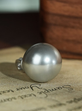 VISING珠宝冷光灰贝珠吊坠颈饰气质送礼简约气质S925媲美珍珠