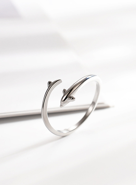 南瓜先生小众设计海豚戒指