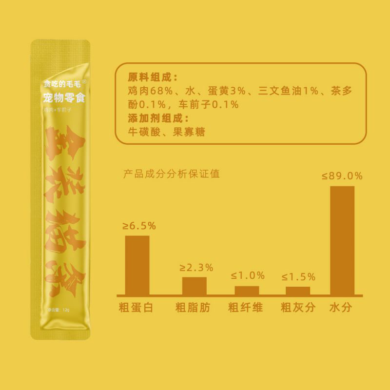 贪吃的毛毛猫条猫零食猫咪零食成猫幼猫补充营养无诱食剂20支/盒-图3
