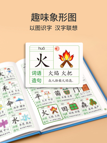 幼儿园识字大王3000字点读机认字有声书儿童看图卡片早教发声神器