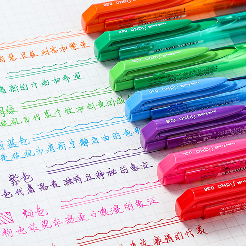 日本uni三菱铅笔umn155中性笔考试考研用黑红笔0.38/0.5mm低阻尼signo笔黑色可换芯85N笔芯uniball蓝笔um155-图3