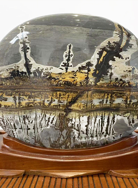 水墨招财奇石写意风书房摆件