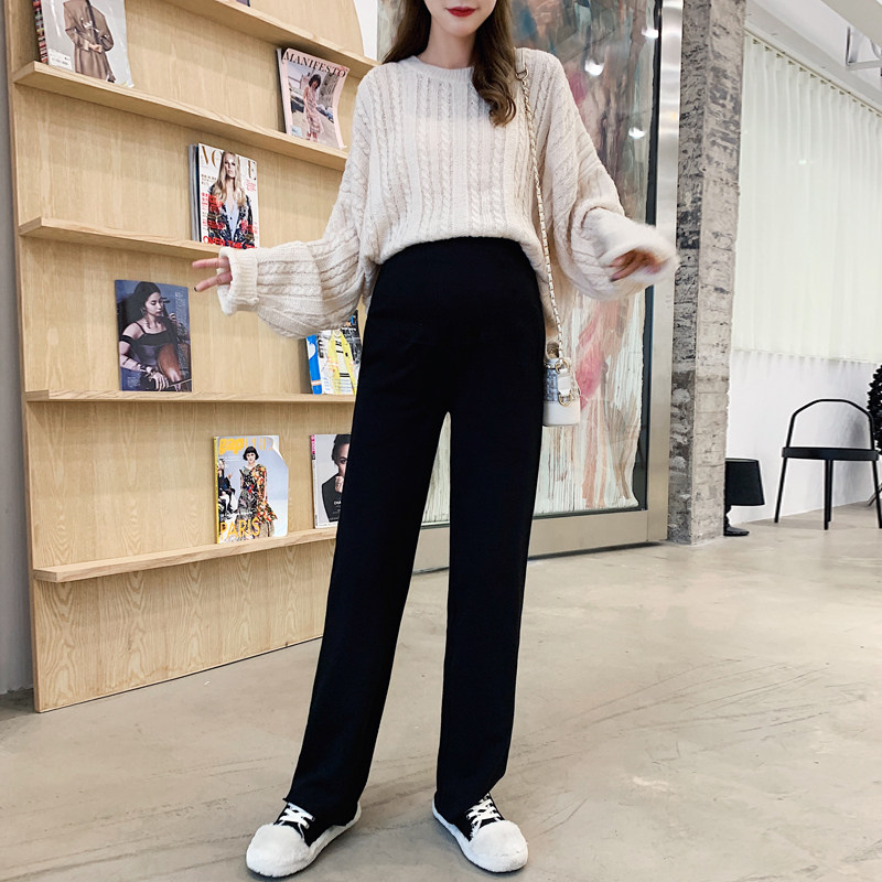 秋季外穿潮妈宽松阔腿裤孕妇裤子 孕伊尚孕妇直筒裤