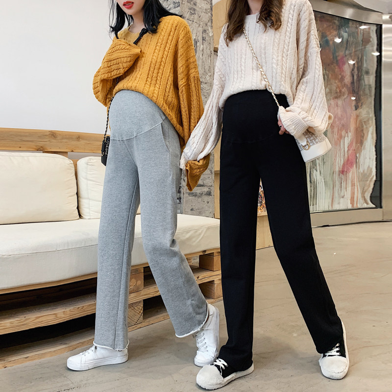 秋季外穿潮妈宽松阔腿裤孕妇裤子 孕伊尚孕妇直筒裤