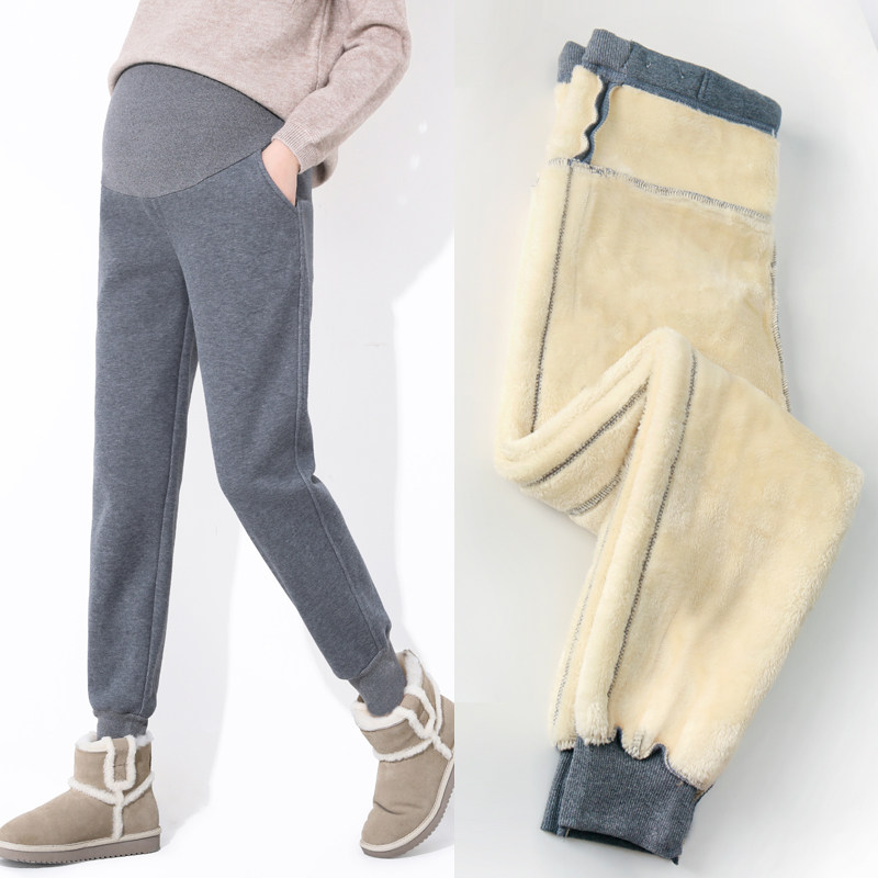 孕伊尚孕妇裤冬季加绒外穿保暖裤子 孕伊尚孕妇打底裤