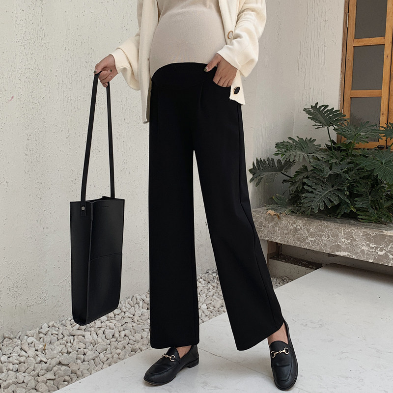 春秋外穿宽松胖mm阔腿裤孕妇裤子 孕伊尚孕妇直筒裤