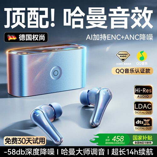 【德国权尚】蓝牙耳机无线入耳式AI主动降噪适用苹果华为政府补贴 - 图1