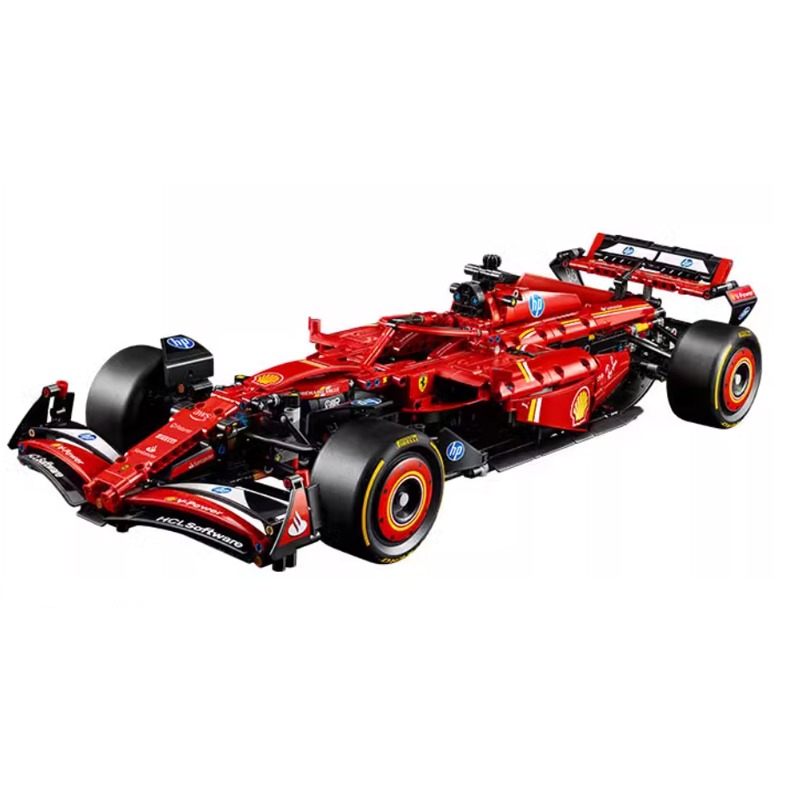 2025新品跑车法拉利SF-24F1赛车42207男孩拼装积木益智玩具礼物 - 图3
