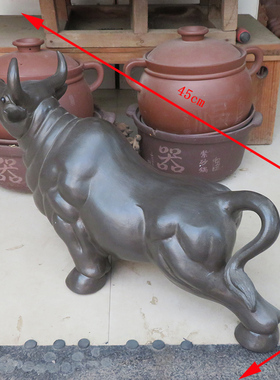 宜兴紫砂水牛抽调大号风水家用