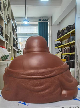 宜兴紫砂雕塑摆件供养佛像弥勒佛珠佛祖大肚佛招财进宝平安祝福大