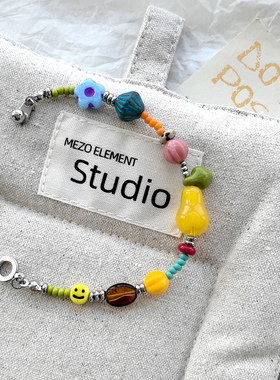花糖｜大鸭梨呀｜捷克琉璃串珠手链钛钢混搭叠戴小众饰品礼物