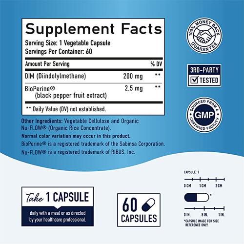 美国代购DIM Supplement 200mg - DIM Diindolylmethane Plus - 图0