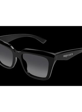 代购ALEXANDER MCQUEEN女士太阳镜遮光防紫外线轻便时尚造型黑色