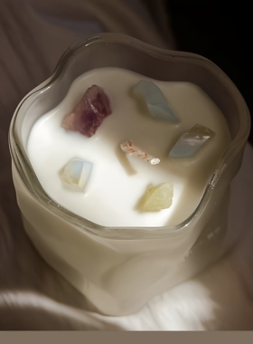 水晶晶石无烟香薰蜡烛扭扭杯