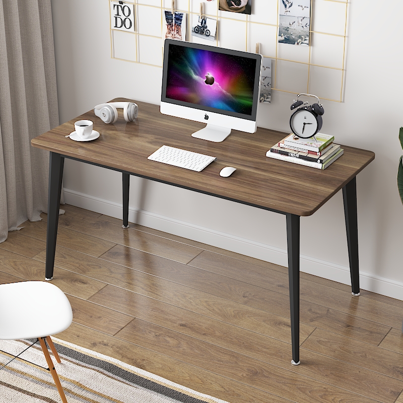 简易电脑桌办公桌钢木书桌简约现代双人经济型台式桌子家用写字台 - 图1