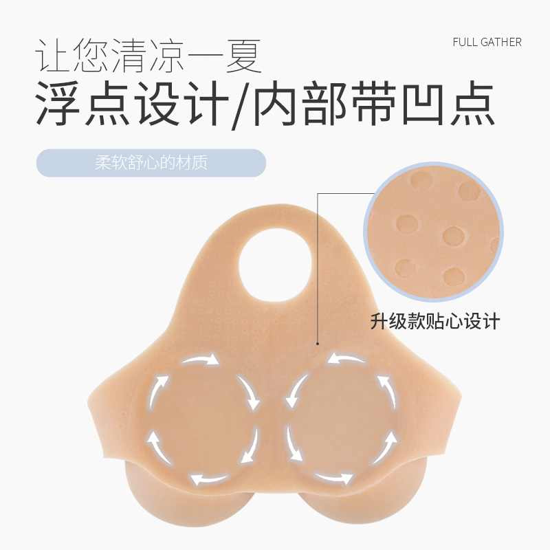 变装假胸伪娘硅胶义乳连体仿真假乳房男女用网红主播cos假奶轻质-图2
