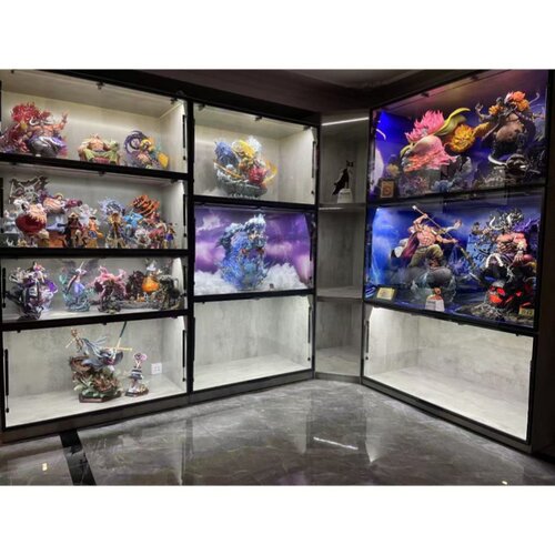 实木上翻门家用手办海贼王火影模型乐高玻璃柜GK玩具展示柜定制 - 图3