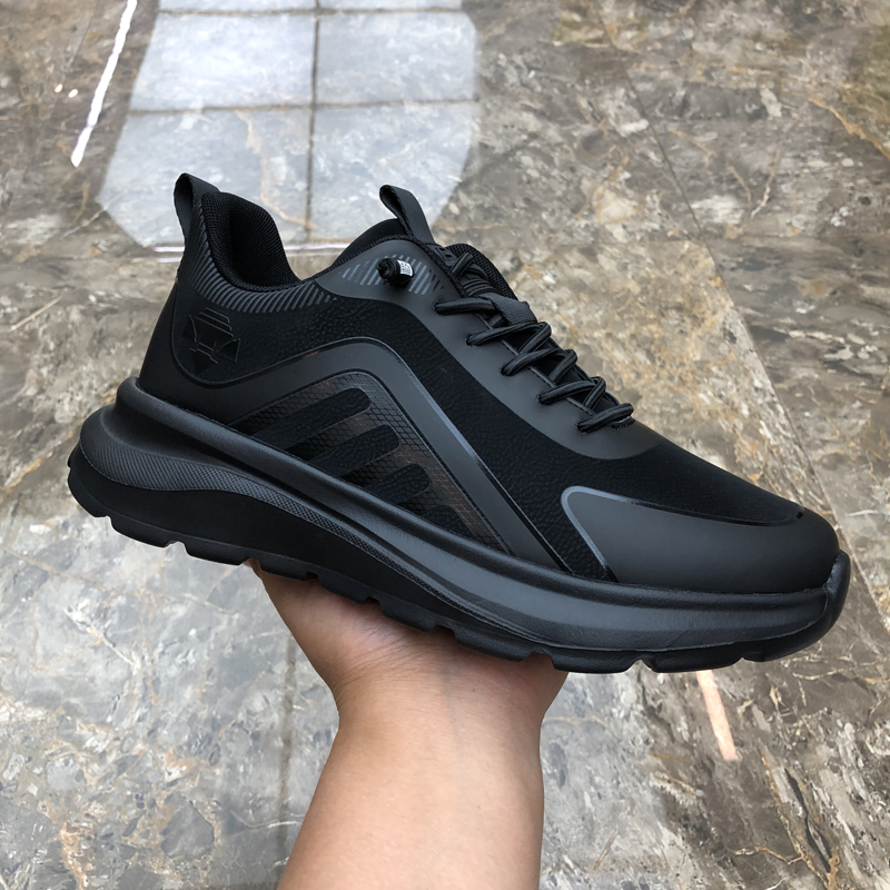 2025新款男士休闲鞋男款百搭韩版运动鞋潮流透气户外系带跑步鞋男 - 图0