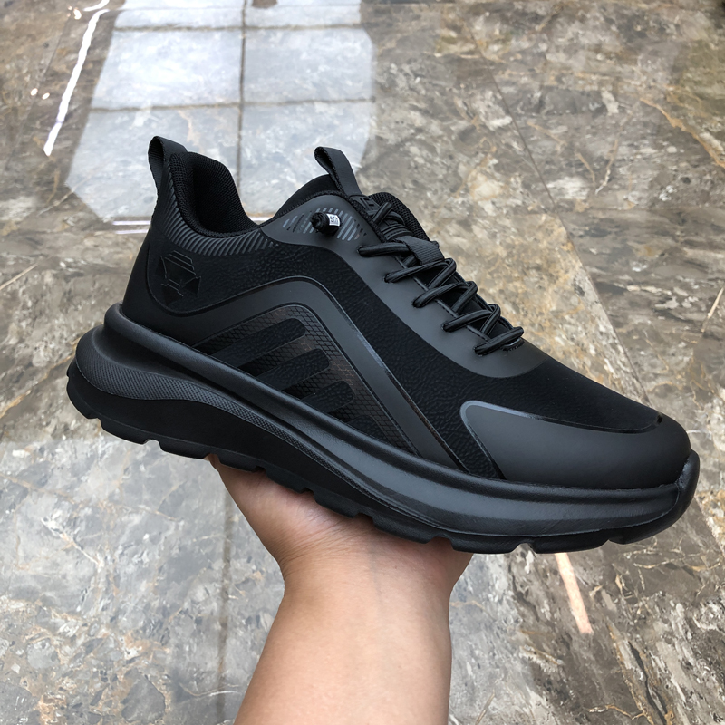 2025新款男士休闲鞋男款百搭韩版运动鞋潮流透气户外系带跑步鞋男 - 图2