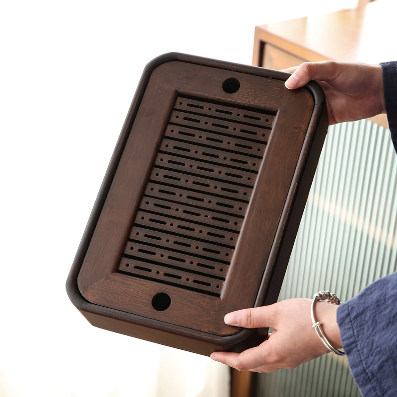 竹制功夫茶盘盛水盘家用客厅简易茶具储水茶海干泡托盘泡茶小茶台