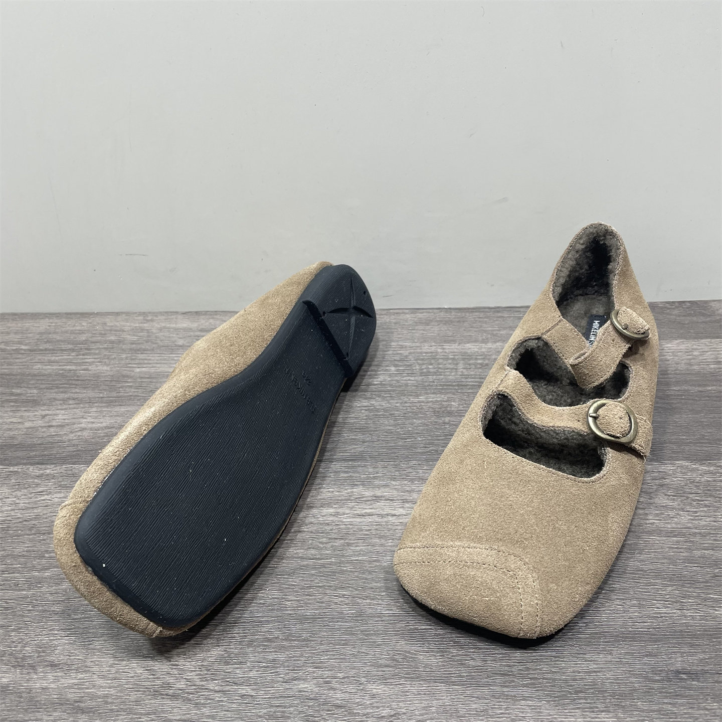 断码处理真皮平底单鞋女冬季加绒法式复古双扣带方头玛丽珍小皮鞋,淘宝优惠券,粉丝福利购,淘宝优惠卷