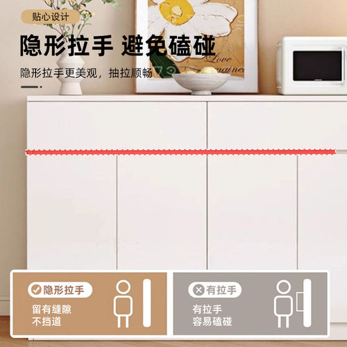 餐边柜实木客厅一体靠墙茶水柜厨房碗柜置物柜子储物柜架子酒柜 - 图1