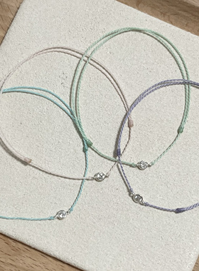 超细迷你锆石闪亮精致925银多色可调节手链显白简约女生礼