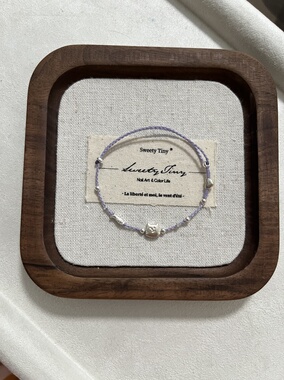 S925纯银小猫小狗手绳可调节手编绳闺蜜礼物学生礼物清冷感