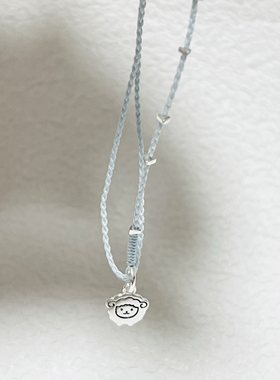 S925纯银小绵羊挂件手编绳超细可调节送闺蜜礼物简约百搭可爱