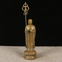 Jiuhua Mountain Tibetan BodhisattBodhisattva pure bronze statue The home Buddhas house is dedicated to standing bronze statue of the earth and the king is imitating the ancient confession of the Buddha