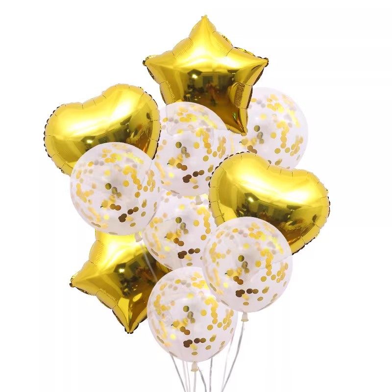 亮片气球 铝膜组合 金 银 蓝 红 色汽球生日派对装饰布置12寸18寸,淘宝优惠券,粉丝福利购,淘宝优惠卷
