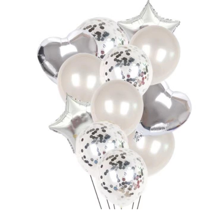 亮片气球 铝膜组合 金 银 蓝 红 色汽球生日派对装饰布置12寸18寸,淘宝优惠券,粉丝福利购,淘宝优惠卷