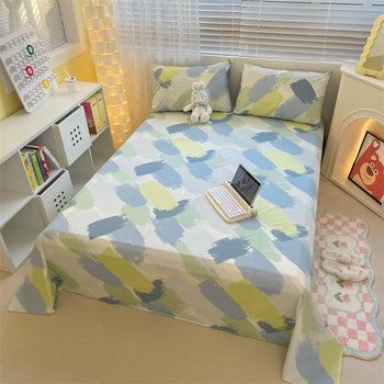 Mofan Home Textiles Cotton Cartoon Sheets Nordic ins 1.5m bed double 1.2m students dormitory pure cotton sheets