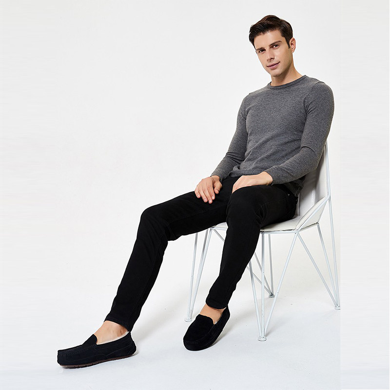 皮毛一体豆豆鞋男大码冬季加绒一脚蹬开车鞋棉鞋懒人鞋СUGGΟAT,淘宝优惠券,粉丝福利购,淘宝优惠卷