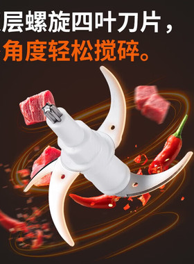 爱仕达绞肉机家用2L小型多功能打肉馅碎菜蒜蓉料理机AM-J25J903