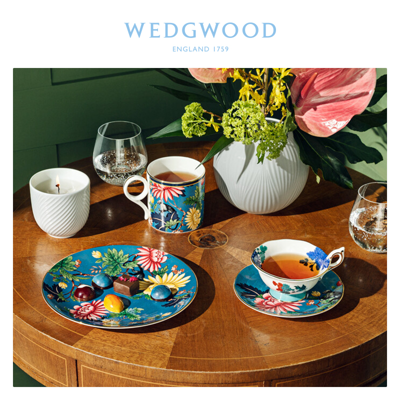 英国WEDGWOOD玮致活漫游美境茶杯碟骨瓷杯碟小奢华咖啡杯碟新款 - 图0