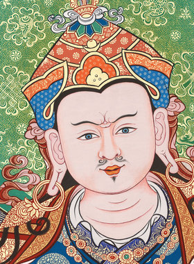 莲花生大士莲师唐卡客厅玄关挂画