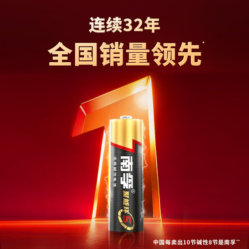 南孚电池 碱性5号20节五号7号20粒七号LR6儿童玩具电池AA空调电视机AAA遥控器LR03鼠标剃须刀挂钟1.5V批发 - 图0