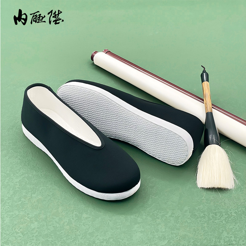 内联升男鞋大内联升北京布鞋礼小元MD平底单鞋一脚蹬休闲鞋DN6080 - 图2