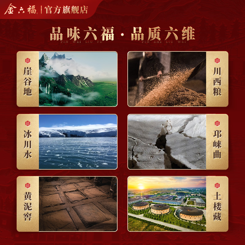【年货甄选】金六福福系列红50.8度4瓶整箱葫芦绵柔浓香纯粮白酒