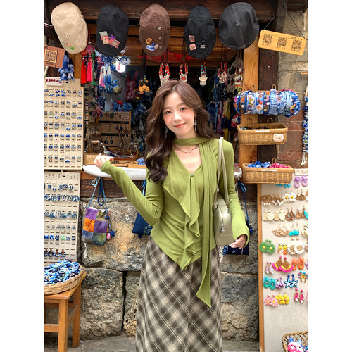 Even一雯【萤火之森】韩系高智感复古温柔气质针织上衣 - 图2