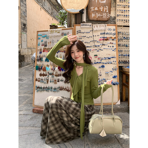 Even一雯【萤火之森】韩系高智感复古温柔气质针织上衣 - 图0