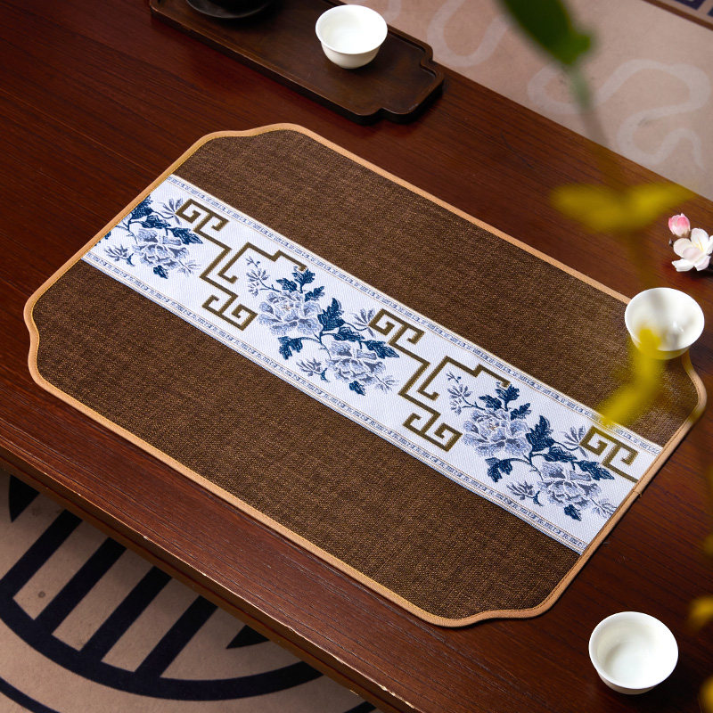 新中式餐垫茶席茶垫沥水垫防滑杯垫茶杯垫隔热垫餐桌垫定制桌旗,淘宝优惠券,粉丝福利购,淘宝优惠卷