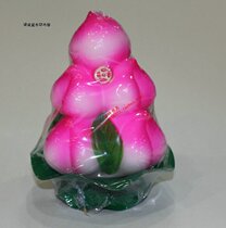 Ming Yuan Xuan candle lamp 8 longevity peach iron base high temperature resistant flat peach lamp