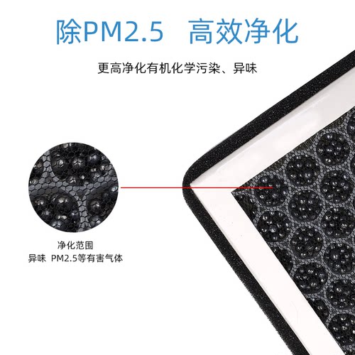 汽车香薰空调滤芯活性炭N95防雾霾除甲醛过滤PM2.5空气滤清器格网 - 图3