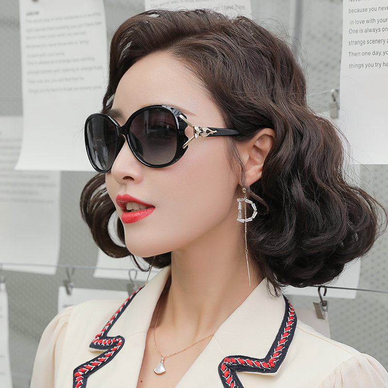 2024年新款防紫外线太阳镜大脸显瘦墨镜女高级感优雅时尚偏光眼镜