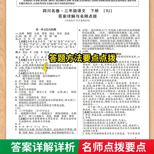 2026四川重点名校真卷试卷一二三四五六年级上册下册语文数学英语人教版北师大西师版上绵阳成都市小学同步单元期中期末考试卷子下 - 图2