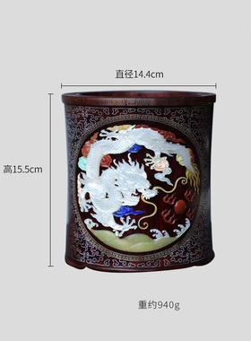 天纵印度小叶紫檀笔筒