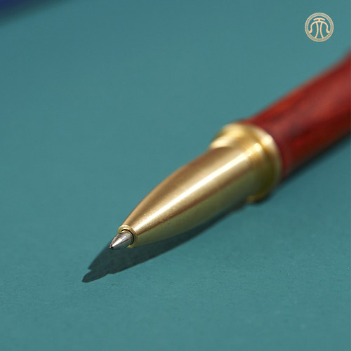 红木定心笔木练字檀香紫檀笔办公用品印度小叶紫檀圆珠笔师恩礼品 - 图2